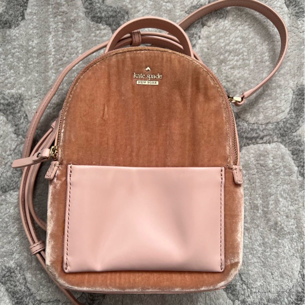 Kate Spade mini suede/leather backpack